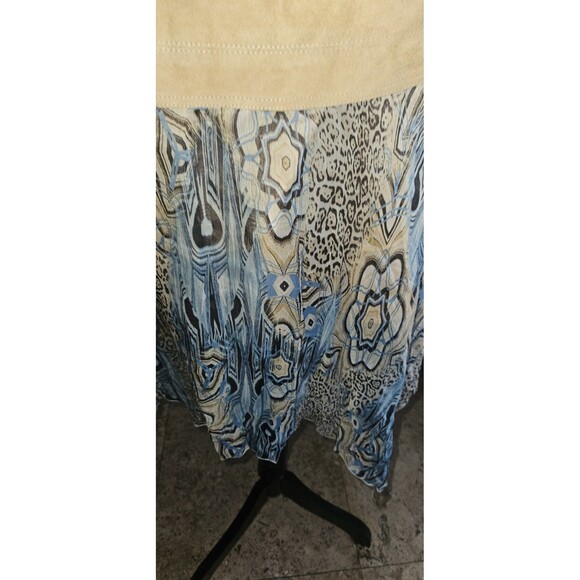 Vintage ABSOLU PARIS Suede/western Style Knee Length Skirt  Size 40 US 8 - Picture 5 of 6